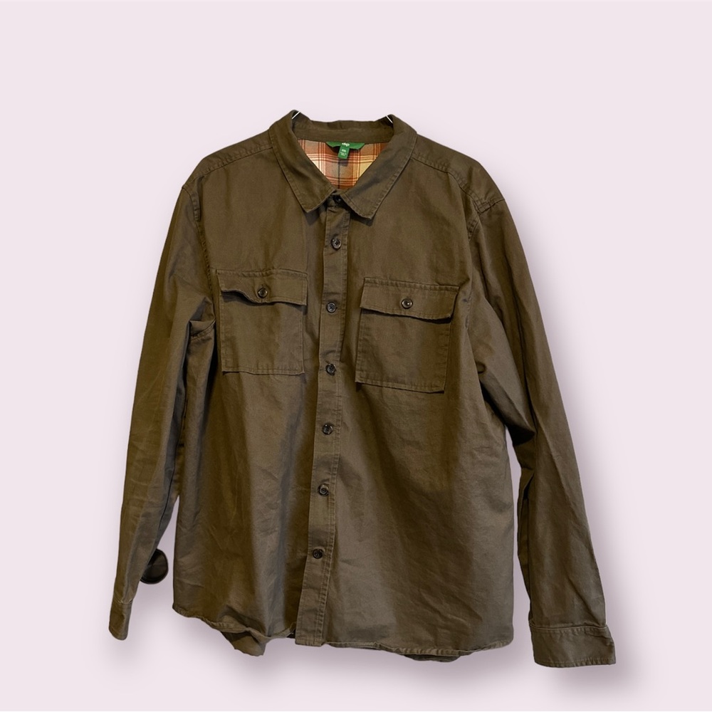 2XL Button Down Brown Shirt